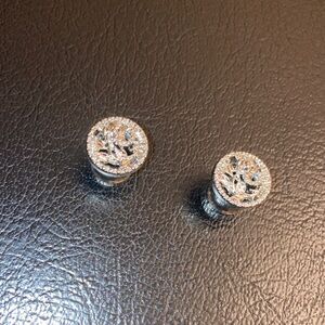 Elegant Silver Crystal Ear Guages